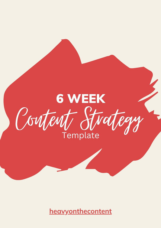 6 Weeks Content Strategy Template